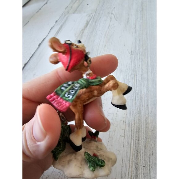 Enesco Prince reindeer North Pole village deer ziminecki 1986 figurine Xmas deco - Picture 4 of 7